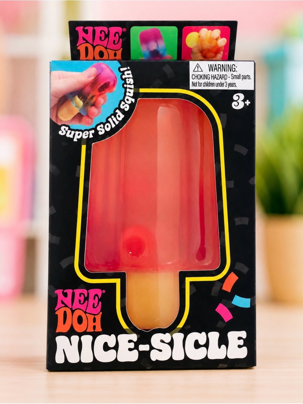 Nice-Sicle Popsicle Squishy Toy - Red and Cream